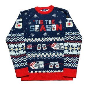 Miller Lite Christmas Sweater Size M Ugly Sweater